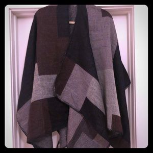 Block print shrug/poncho